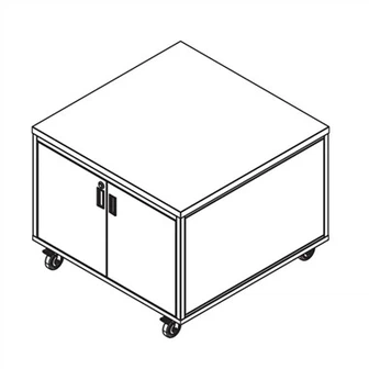 Dulap depozitare garaj cu usi